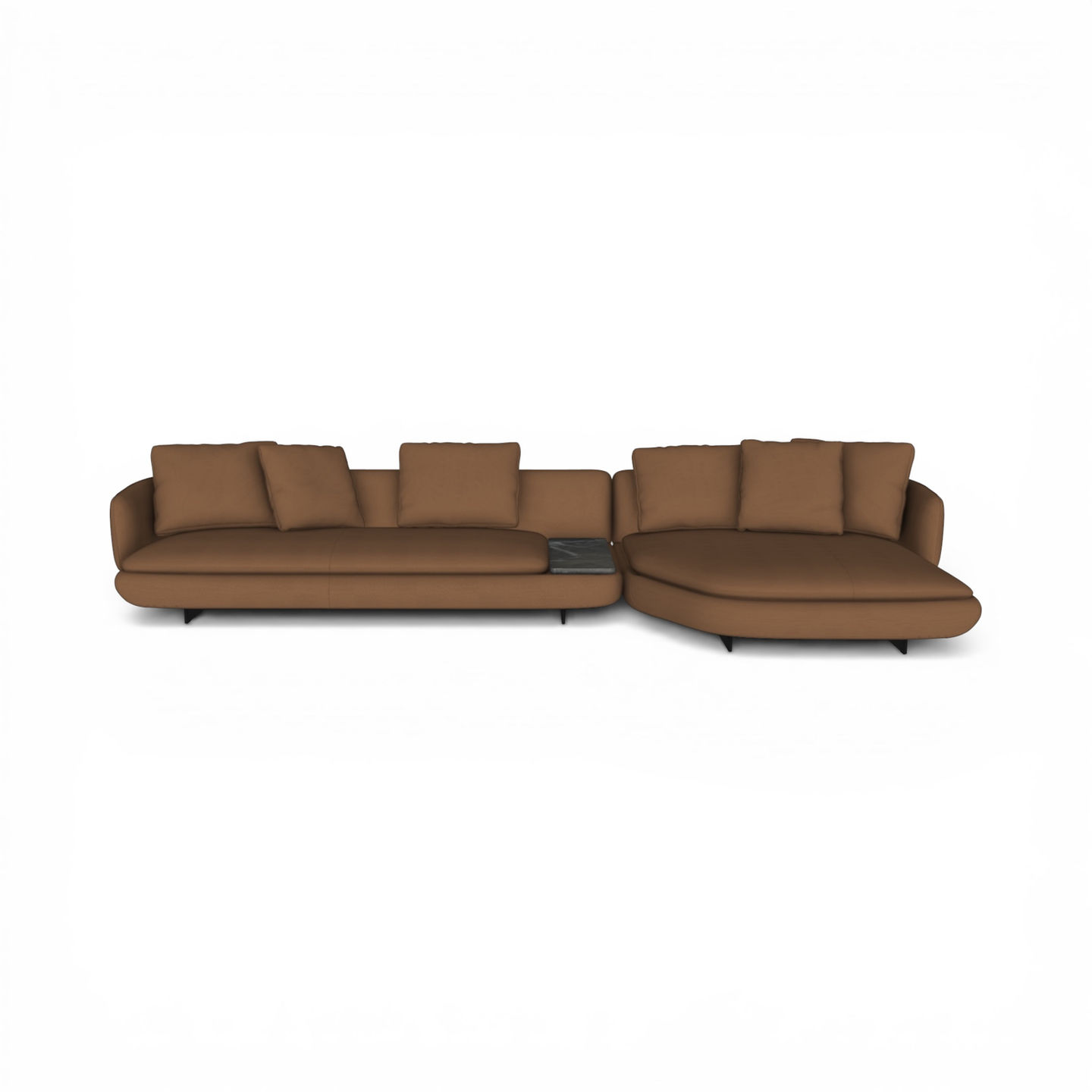 Ralph 3-Seater Sofa With Chaise and Table | Nue Modern
