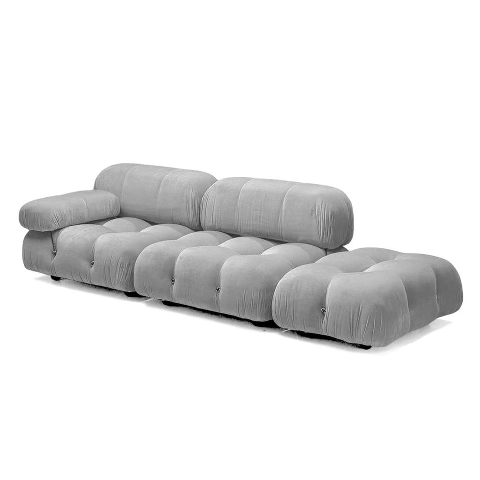 Modern gray sofa, perfect for living room, Boba Corner Sofa, Nue Modern.