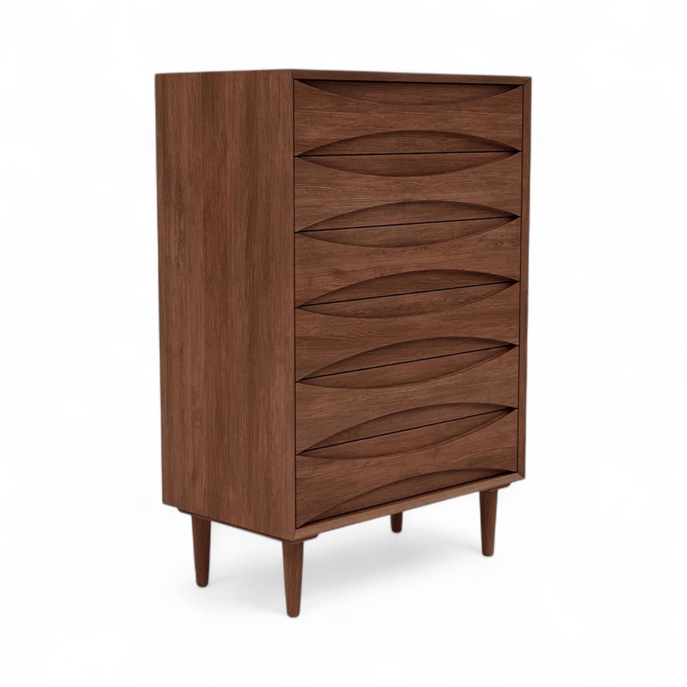 Vodder Tallboy Walnut | Vintage Style Furniture | Nue Modern