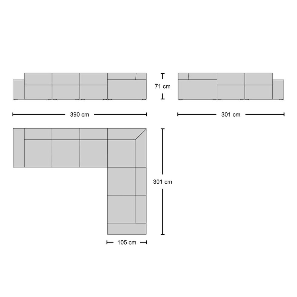 Como L-Shaped Sofa Replica | Nue Modern