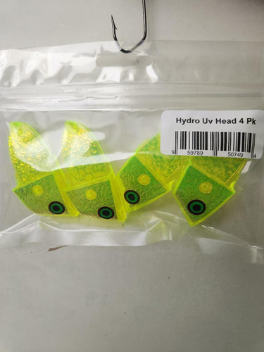 Fly Rattle Heads Hydro UV 4 Pk Heads | Grc Trolling Flies
