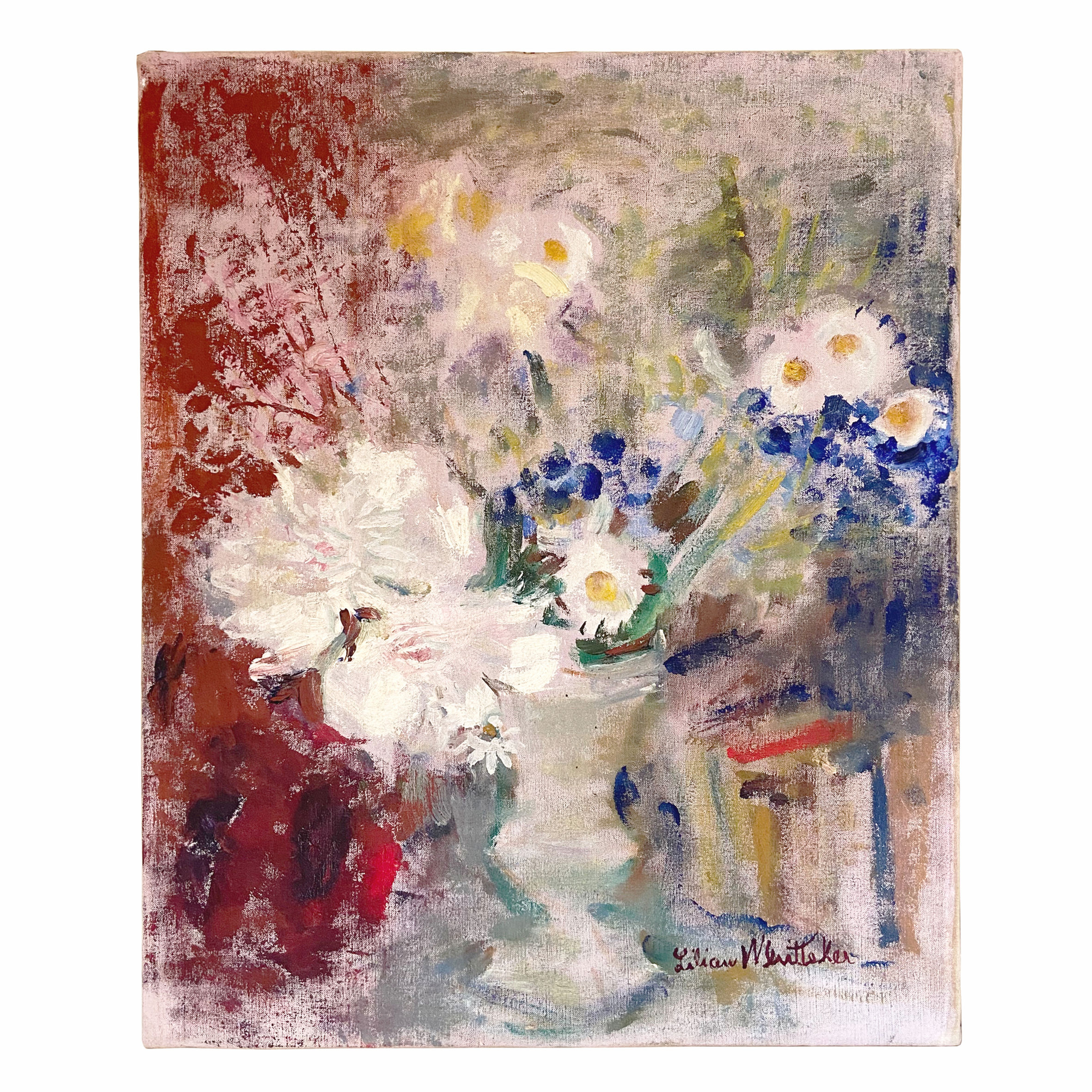 FLOWERS STILL LIFE OIL PAINTING CANVAS