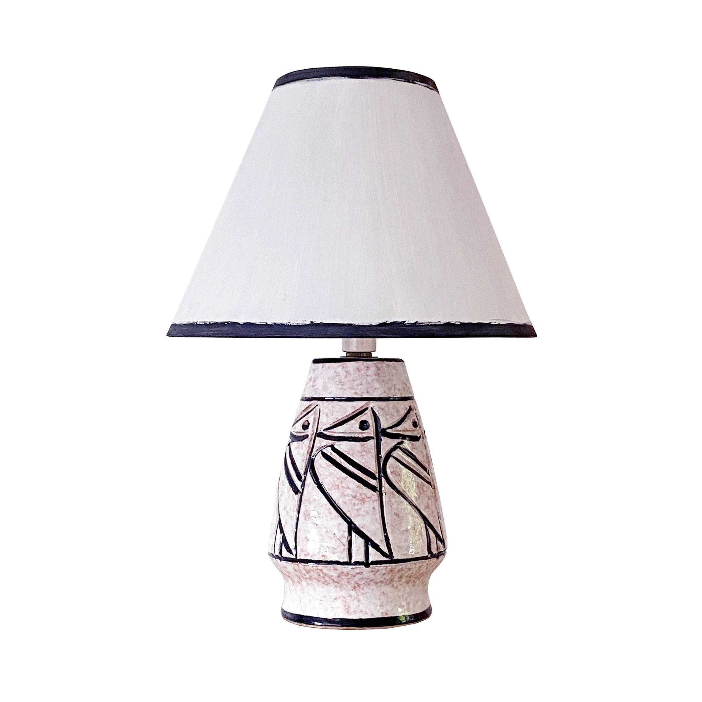 ITALIAN CERAMIC BIRD LAMP 1960s