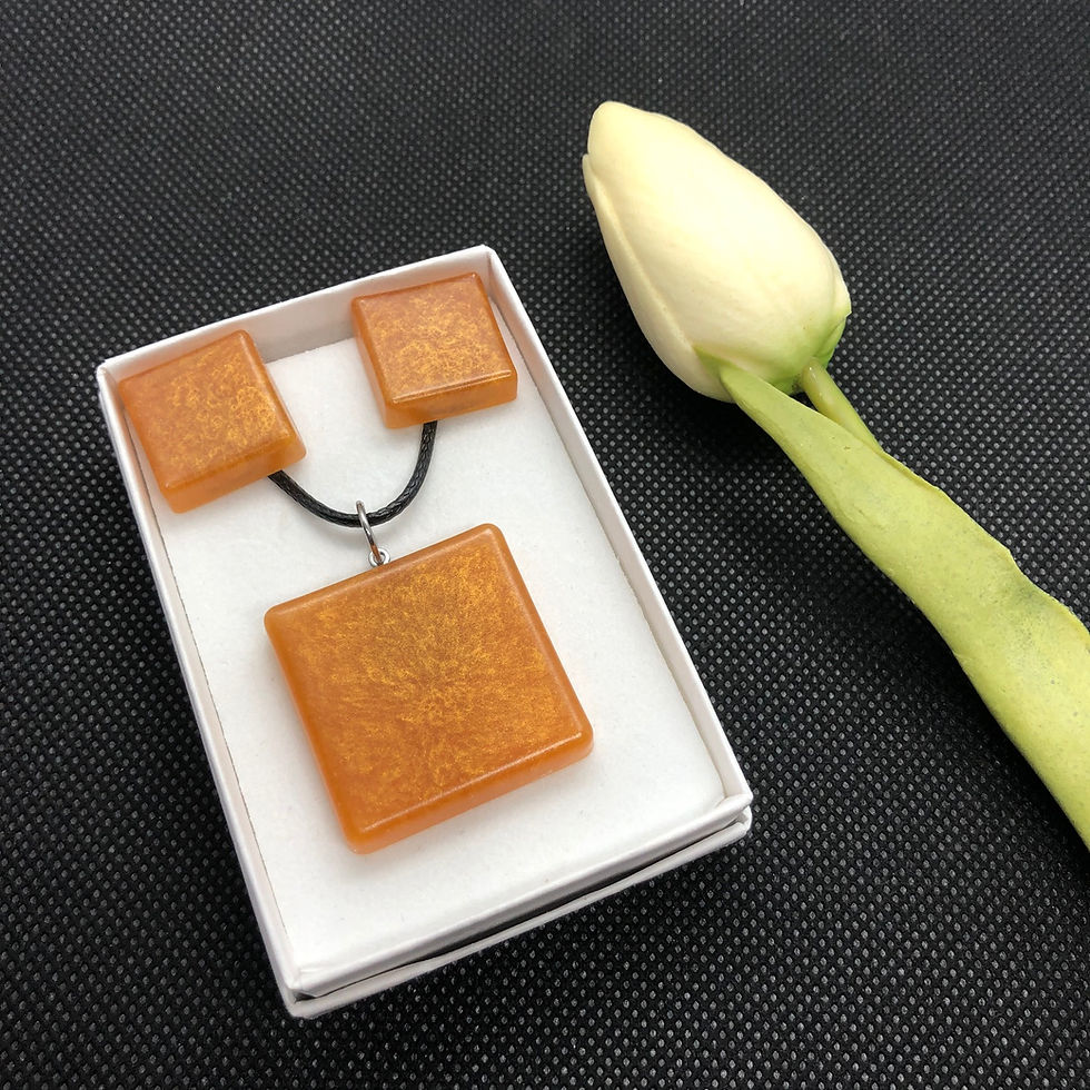 Thumbnail: Square Pearlescent 2 Piece Resin set