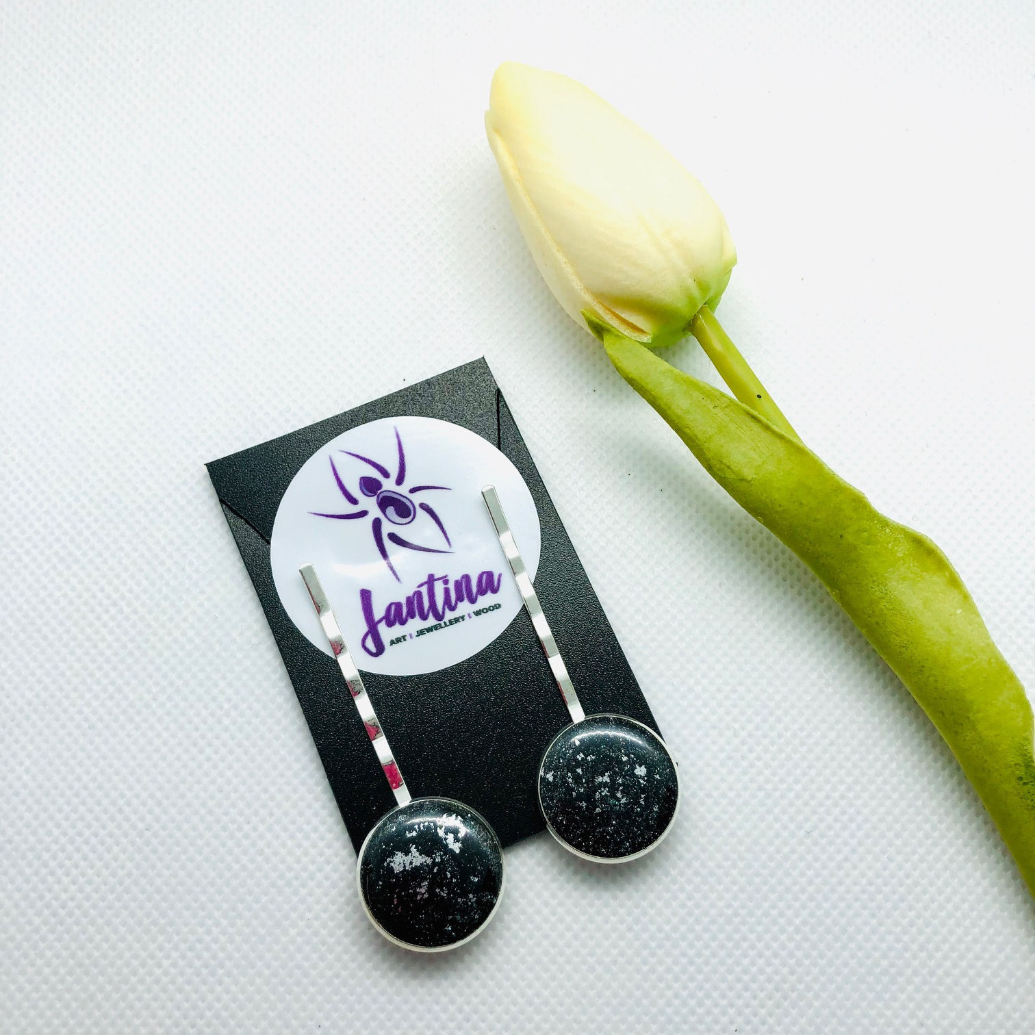 Black Pearlescent Hair Pin