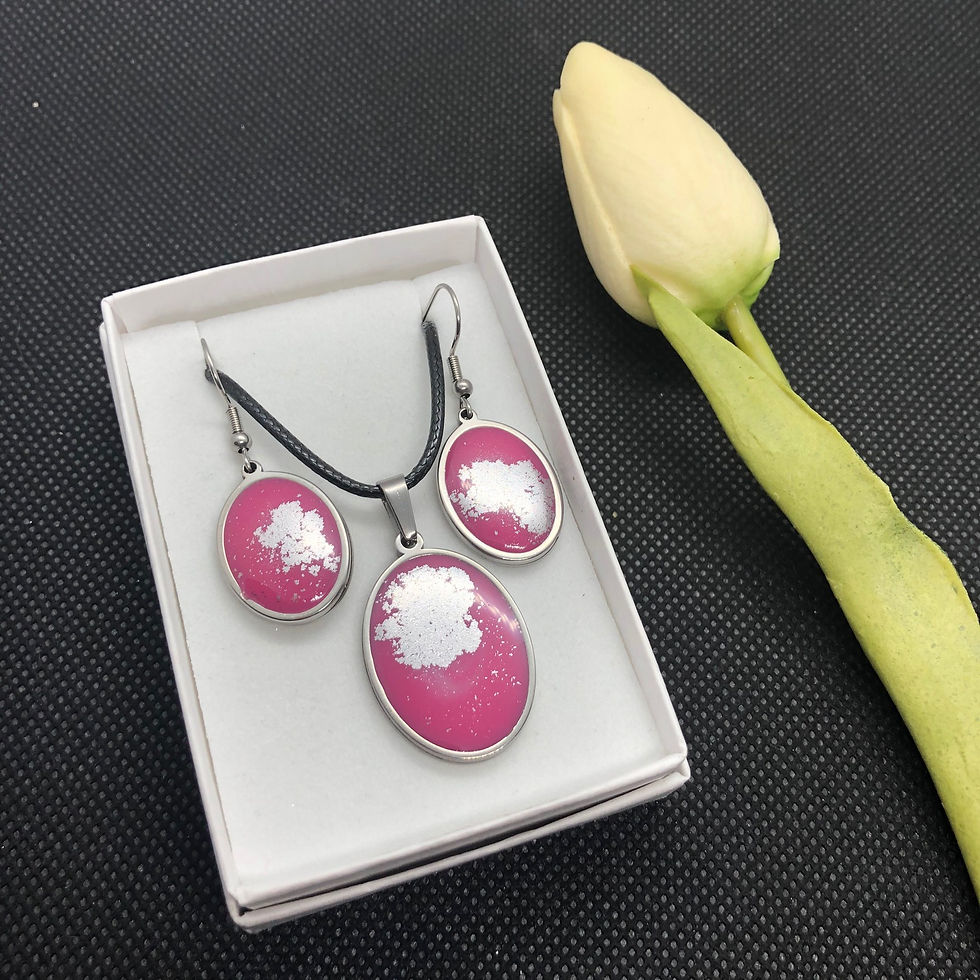 Thumbnail: Stainless Steel Resin Oval 2 piece set