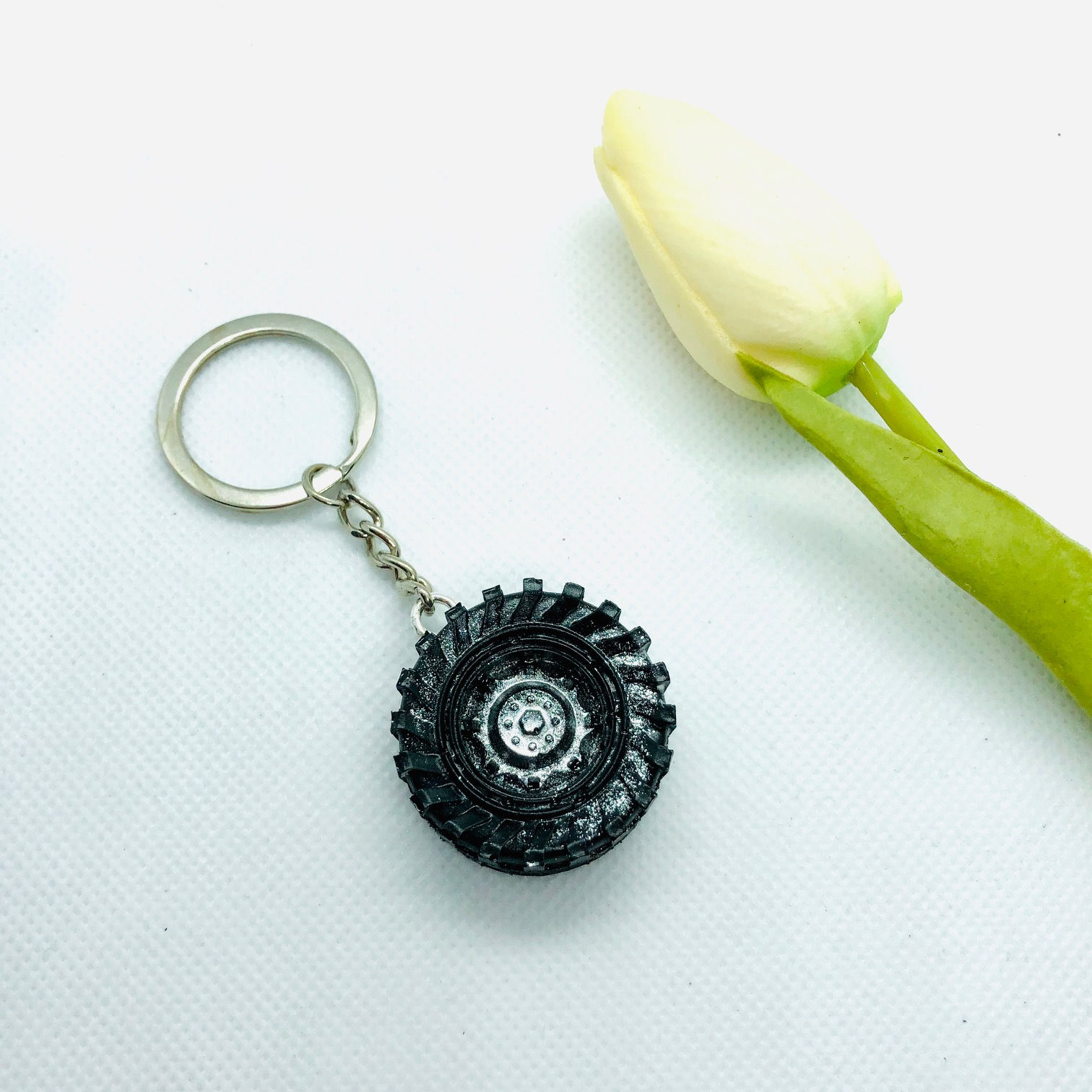 Small Tyre Resin Keyring