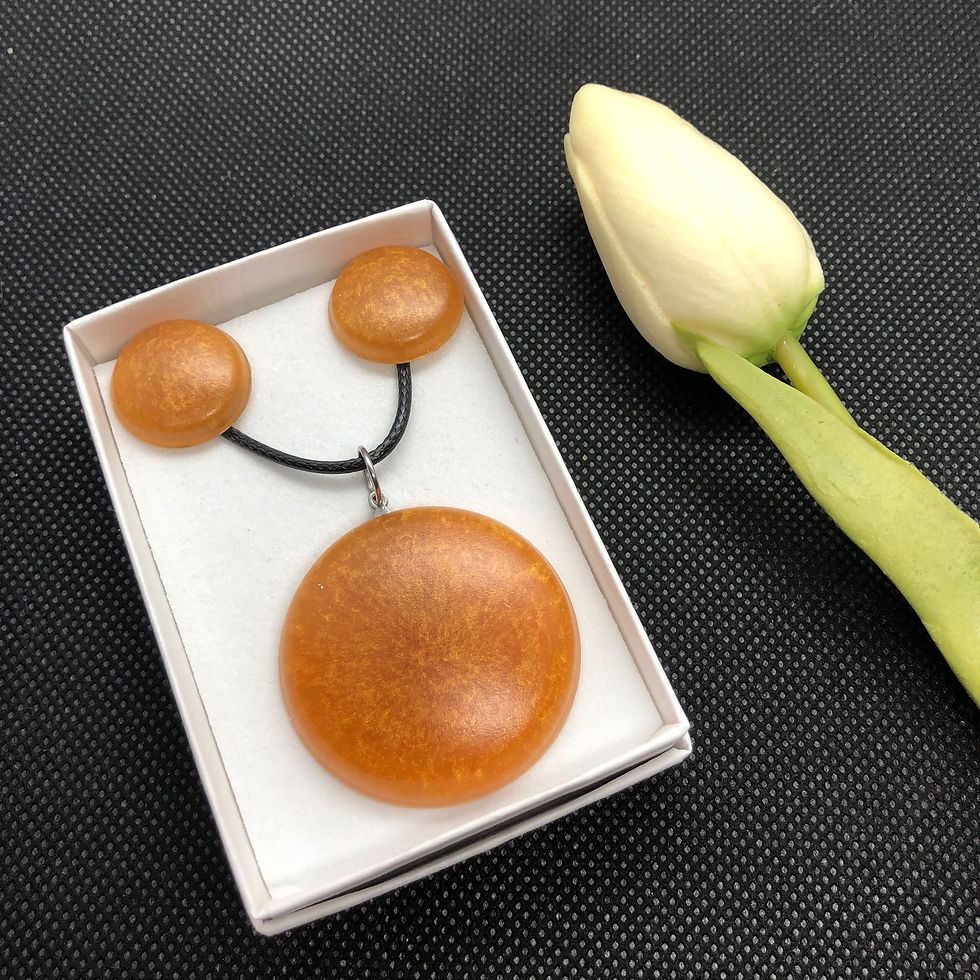 Thumbnail: Round Pearlescent 2 Piece Resin set