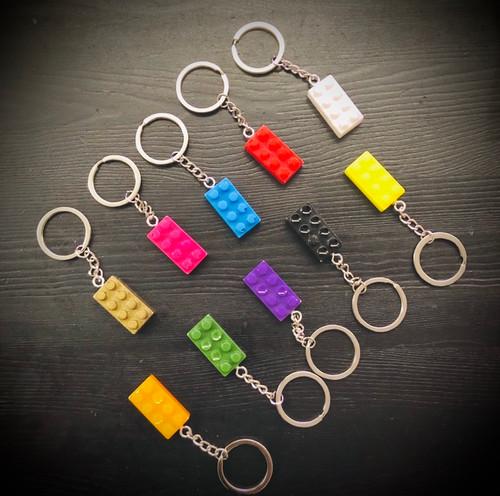 Brick Block Resin Keyring | Jantina - art|jewellery|wood