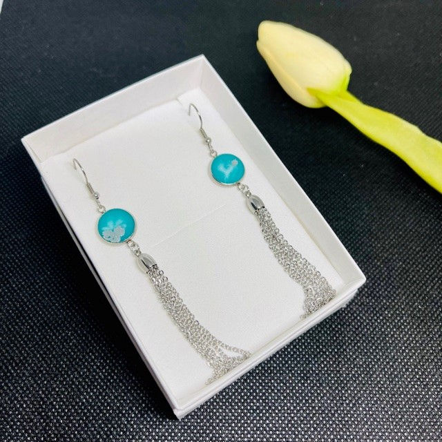 Thumbnail: Stainless Steel Tassel Earrings