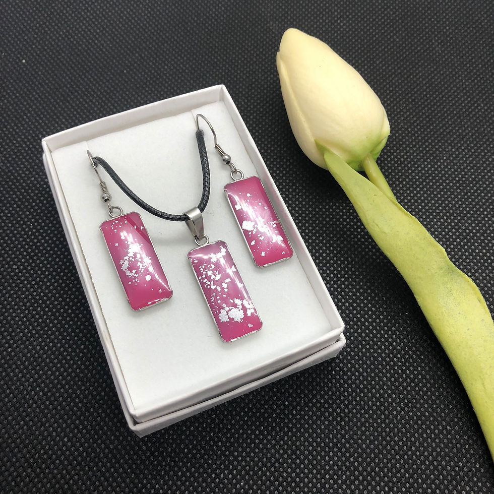 Thumbnail: Stainless Steel Resin Rectangle 2 piece set