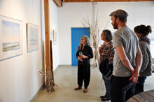 Vernissage Friedrichsg Der Versuch, Aquarell von Carolinensiel aus mit Blick auf Wangerooge zu malen, gelang erst beim dritten Versuch.