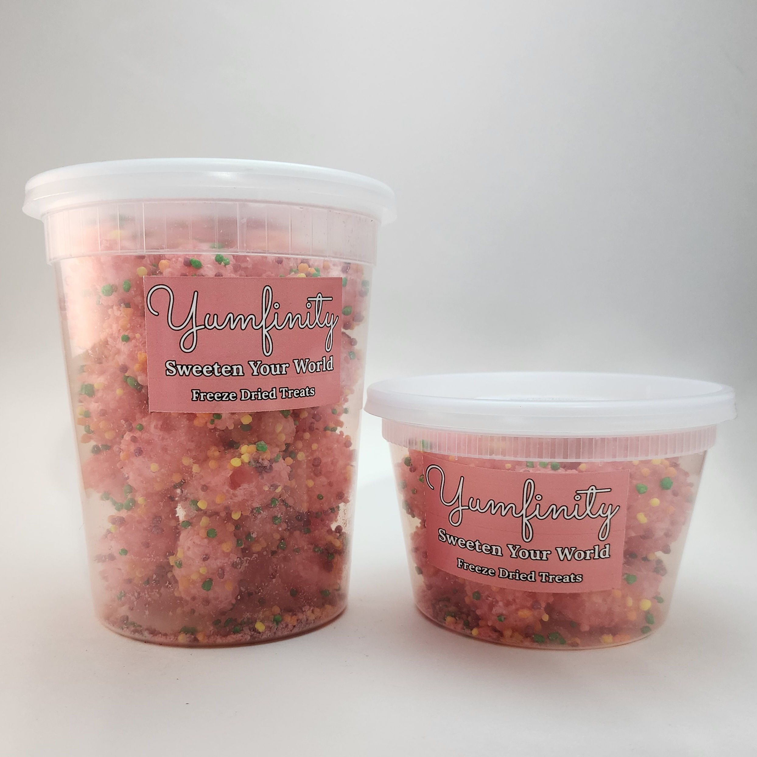 16 ounce and 32 ounce containers of freeze dried nerd clusters