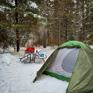 Winter camp setup