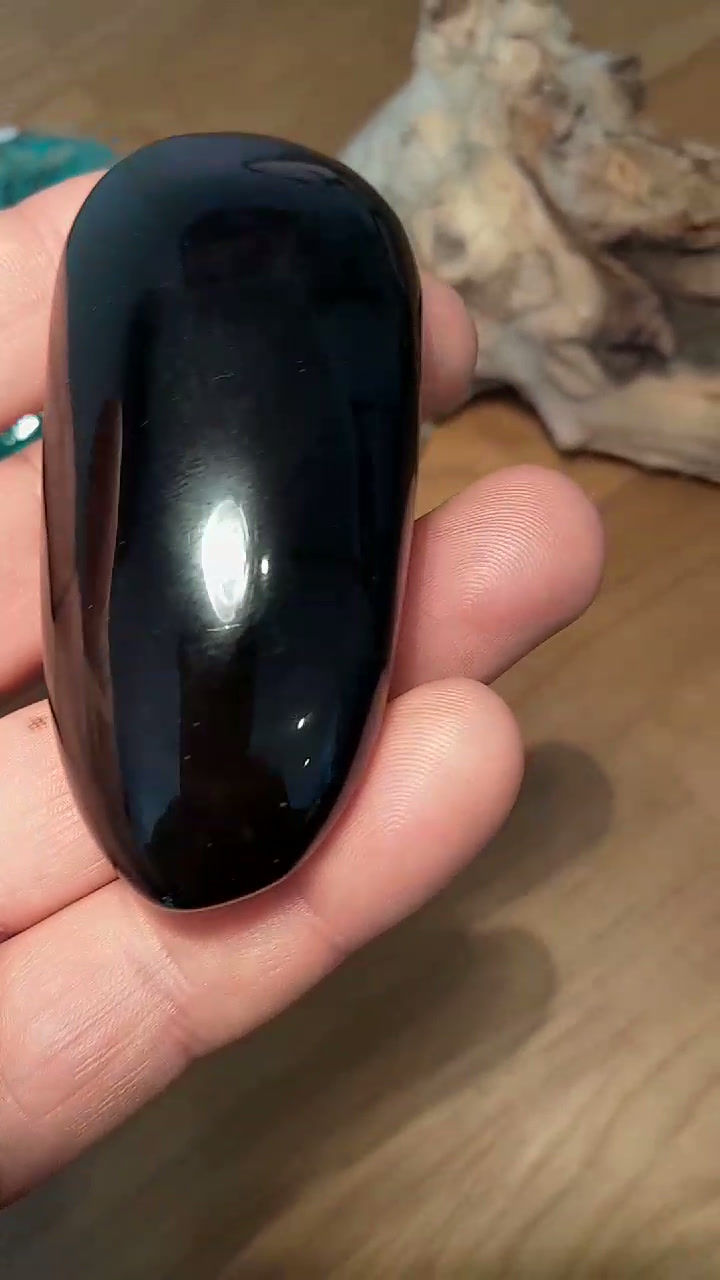 Miniaturbild: Regenbogen-Obsidian Handschmeichler, Obsidian, Himmelsauge (IV)
