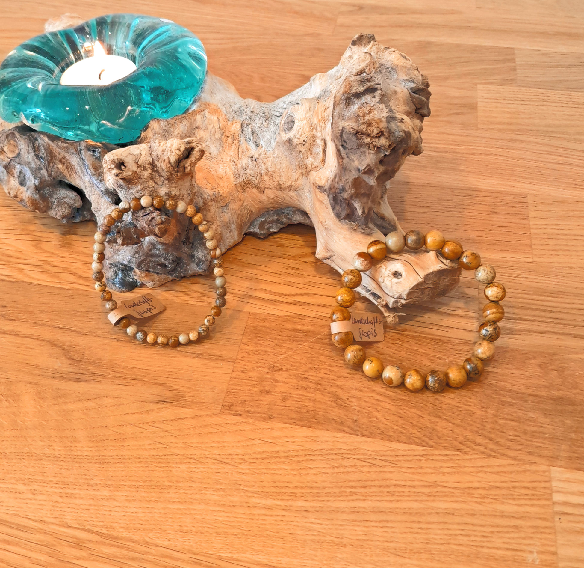 Landschaftsjaspis Armband, Toleranz & Offenheit, versch. Perlengrößen