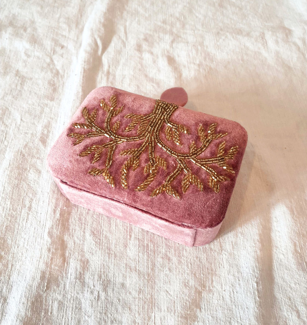Miniaturbild: Schmuckdose o. Tarot Kästchen, Samtbezug, Lebensbaum