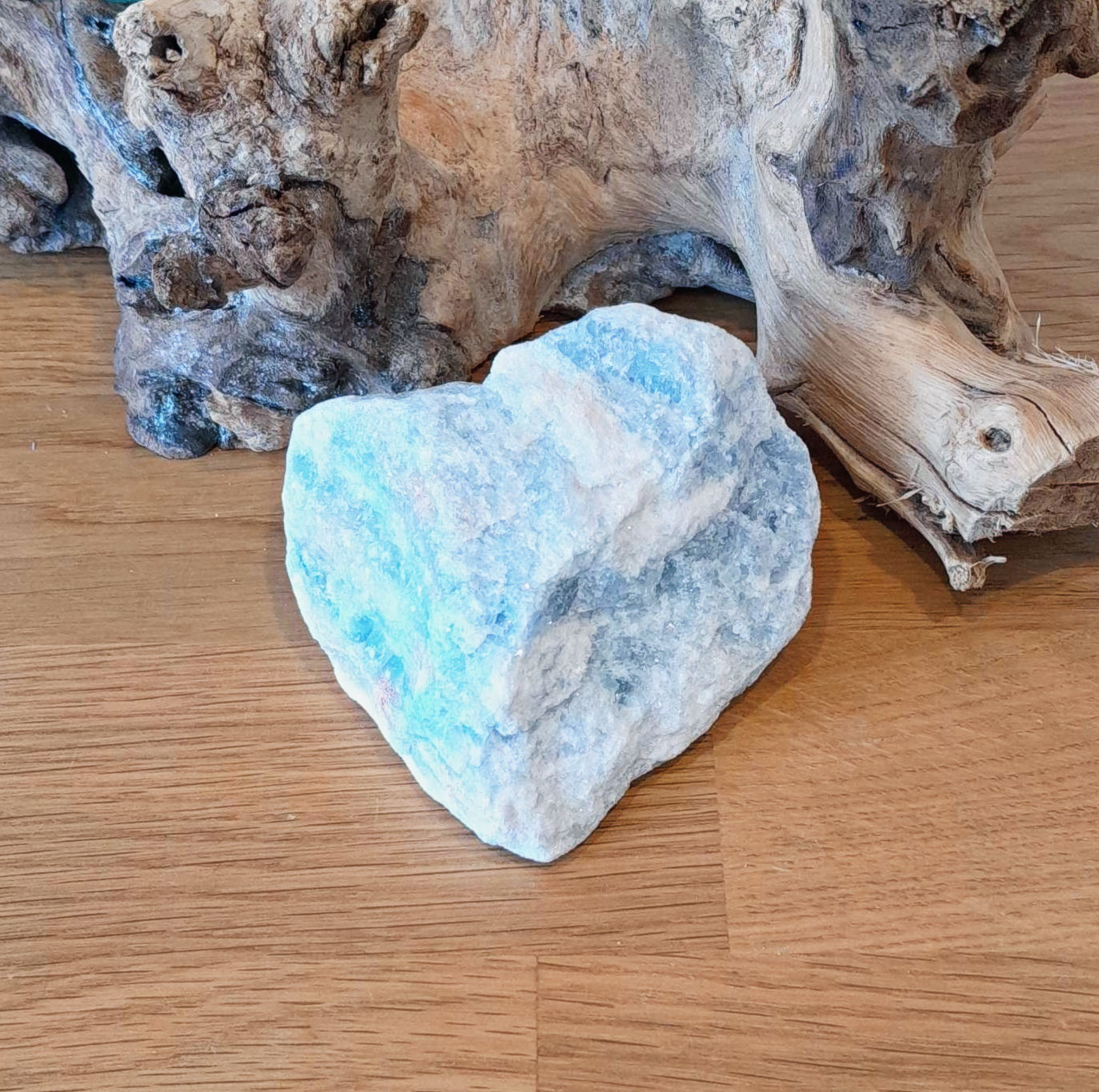 Blauer Calcit Rohstein, 256g (VI)