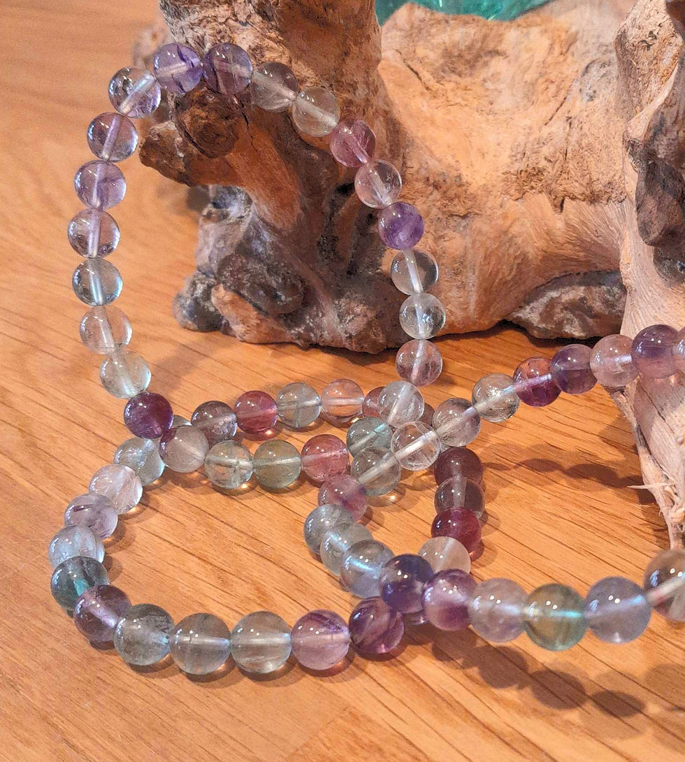 Miniaturbild: Fluorit Armband, Wissen & Befreiung, 8mm Perlen, A-Qualität