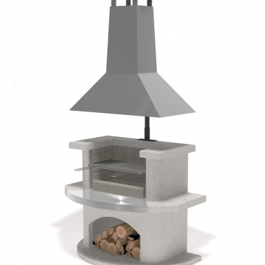 Thumbnail: Buschbeck Venedig Masonry Barbecue with Stainless Steel Hood