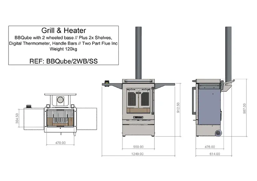 Thumbnail: BBQube For Outdoor Kitchen: Grill & Heater