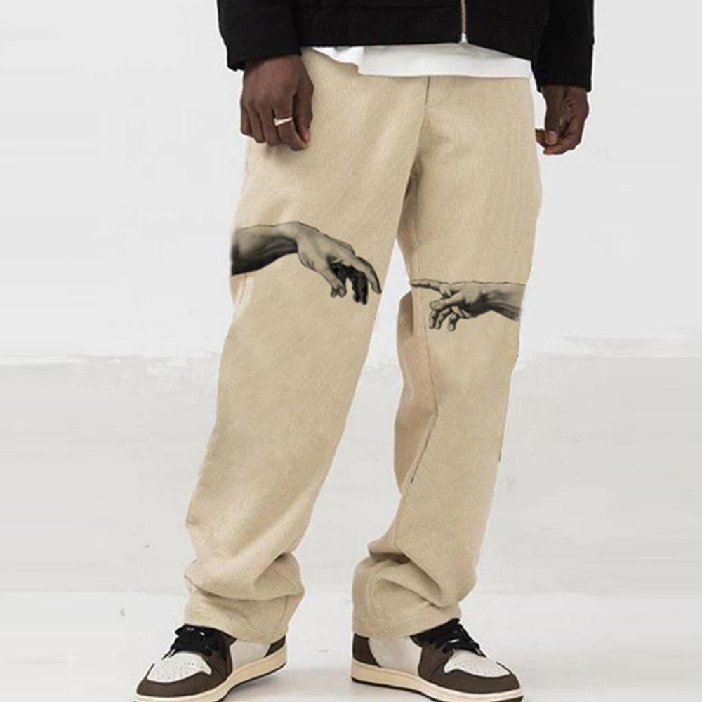 Men's Casual Straight Trousers in Hot Teen Style
