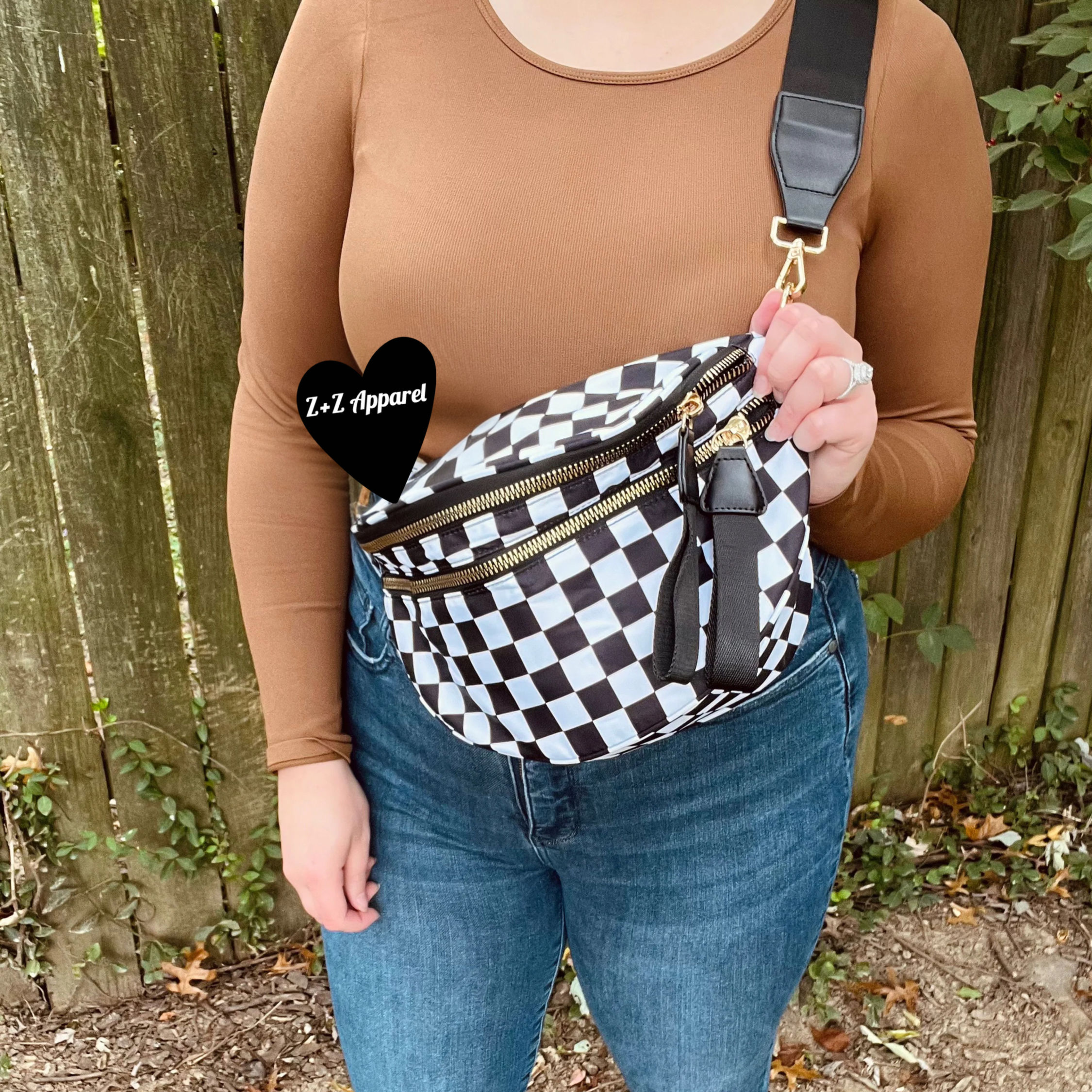 Double Zip Crossbody Bag