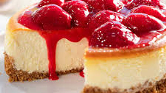 NY style strawberry cheesecake