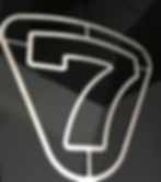 LAZER CUT STAINLESS STEEL SEVEN LOGO