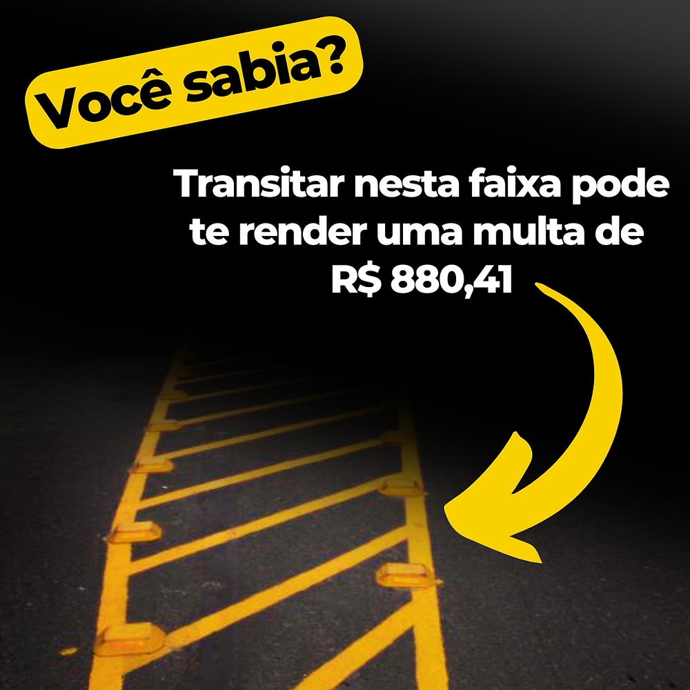 Transitar TRANSITAR NA FAIXA ZEBRADA RENDE MULTA DE R$ 880,41