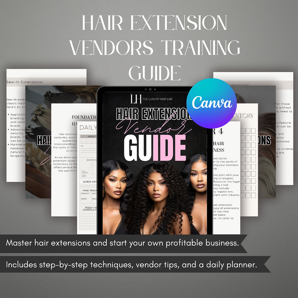 Hair Extension Training Guide & Vendor Workbook