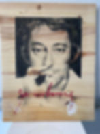 Sérigraphie sur bois Gainsbourg
