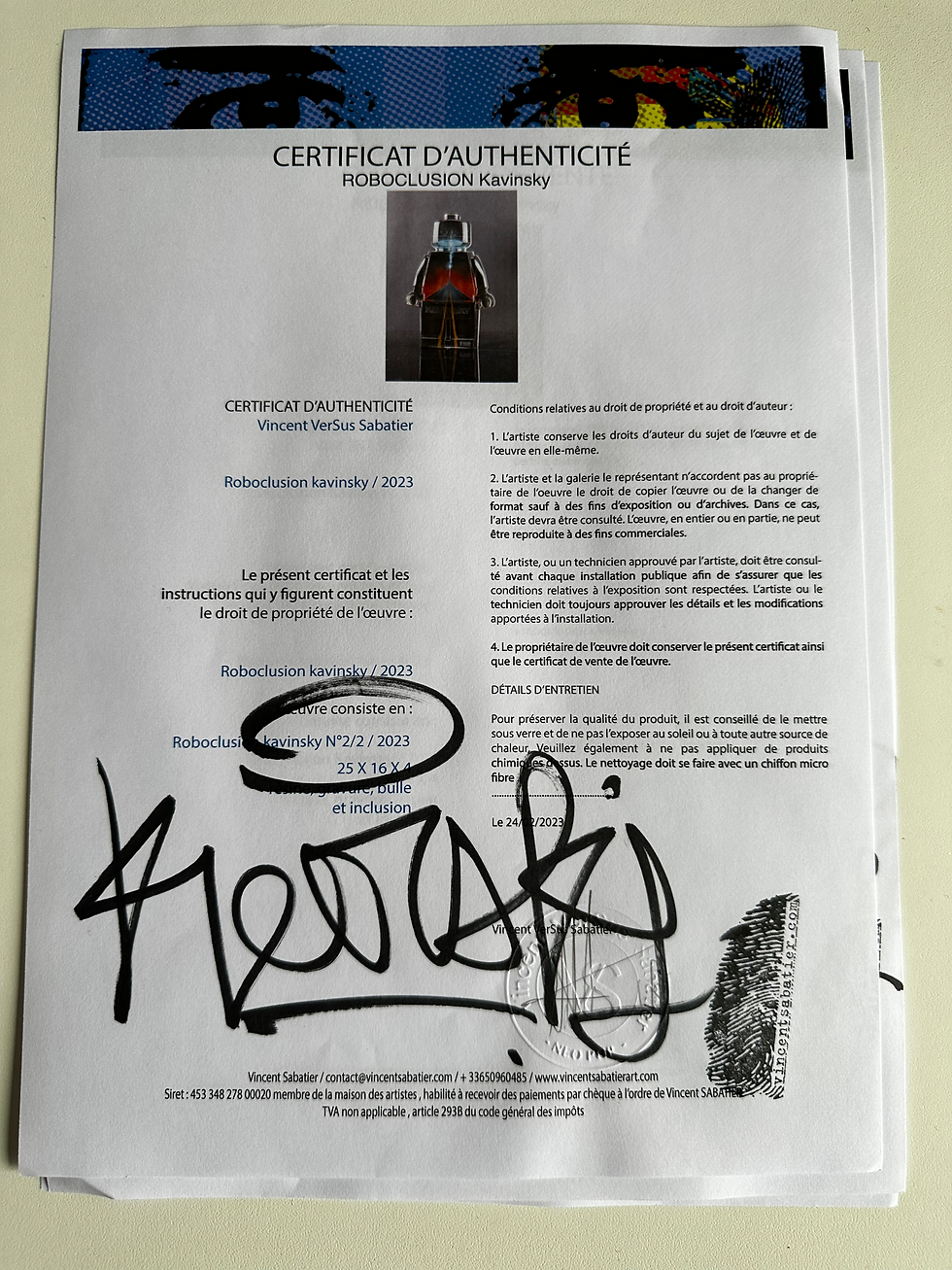 Thumbnail: Roboclusion Kavinsky signed by the artist Kavinsky. Artist's proof 1 /2