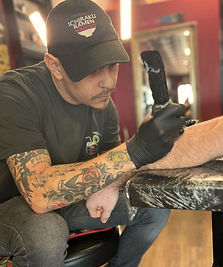 Christian Saldana Tattoo Artist Black and Grey Color Traditional Tattooed Houston Texas
