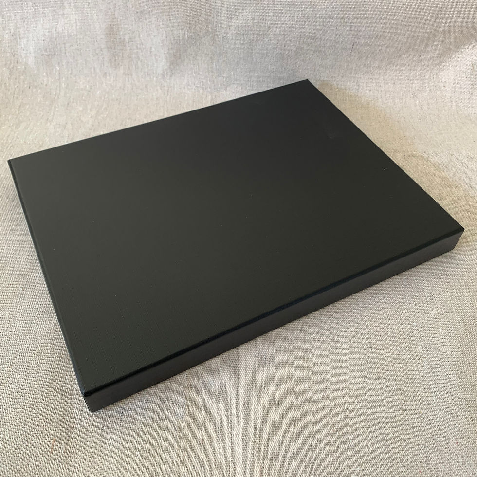 Thumbnail: closed black lidded box, rectangular