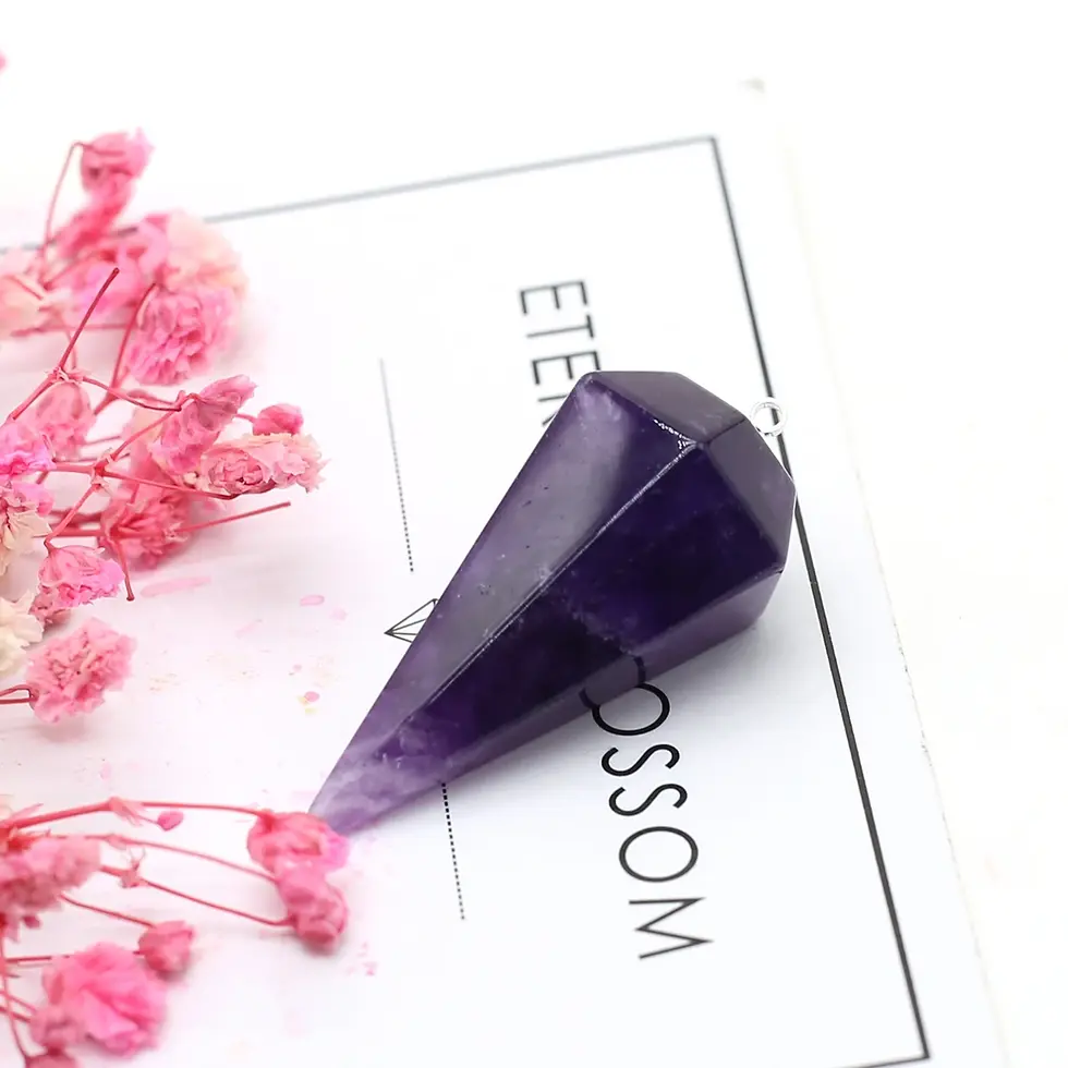Thumbnail: 💜 Calm & Clarity: Natural Amethyst Crystal Pendant for Healing & Protection
