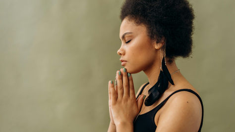 Woman meditating