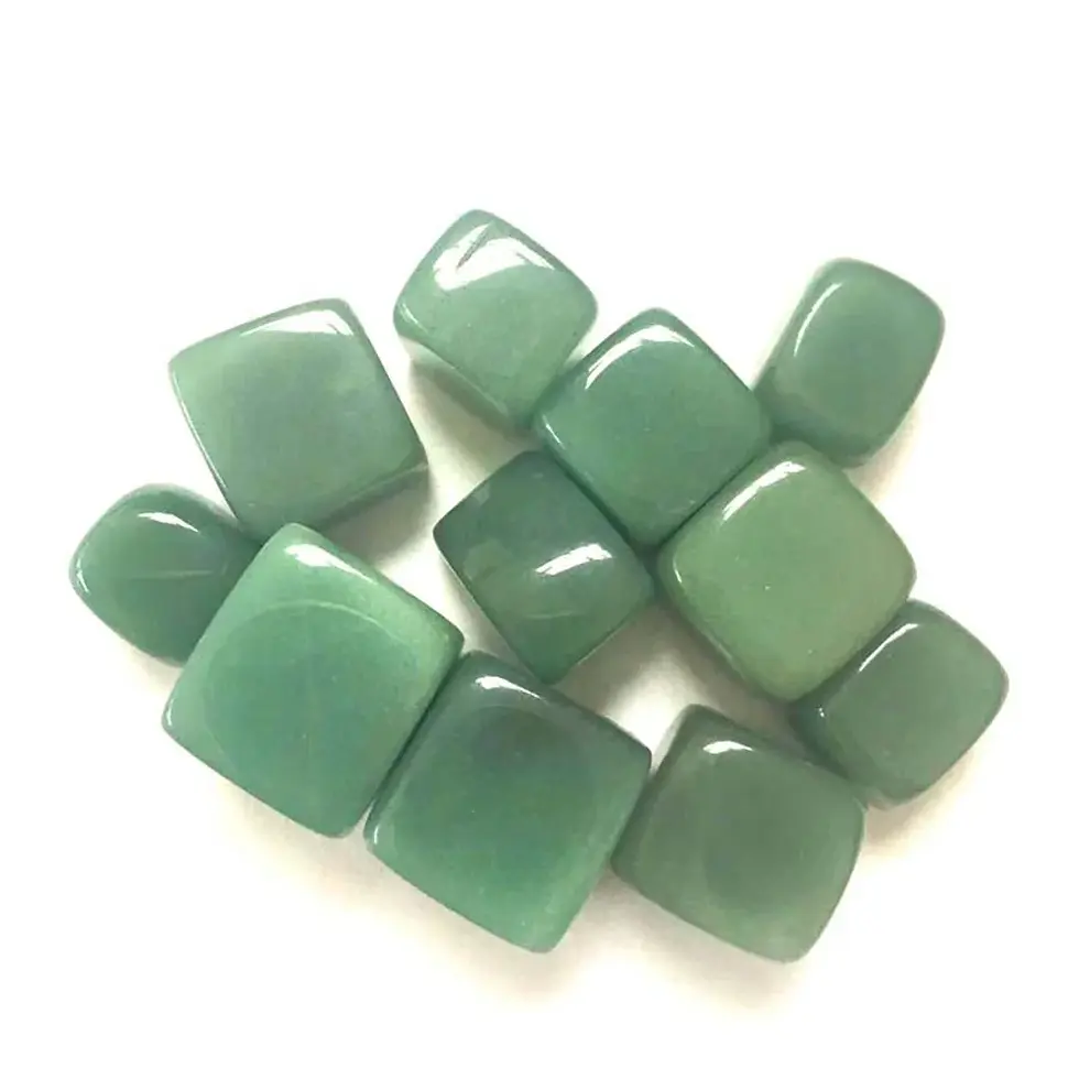 Thumbnail: Natural Green Tangling Jade Tumbled Stones Crystals