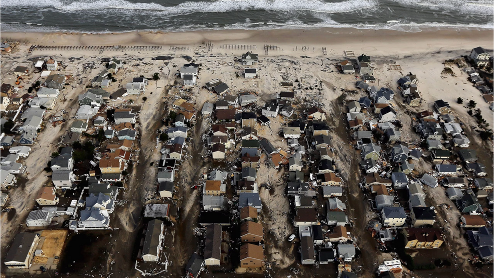 Devastation caused by Hurricane Sandy.