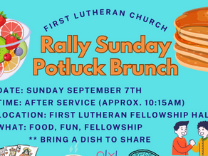 Rally Sunday Potluck Brunch – All Are Welcome!