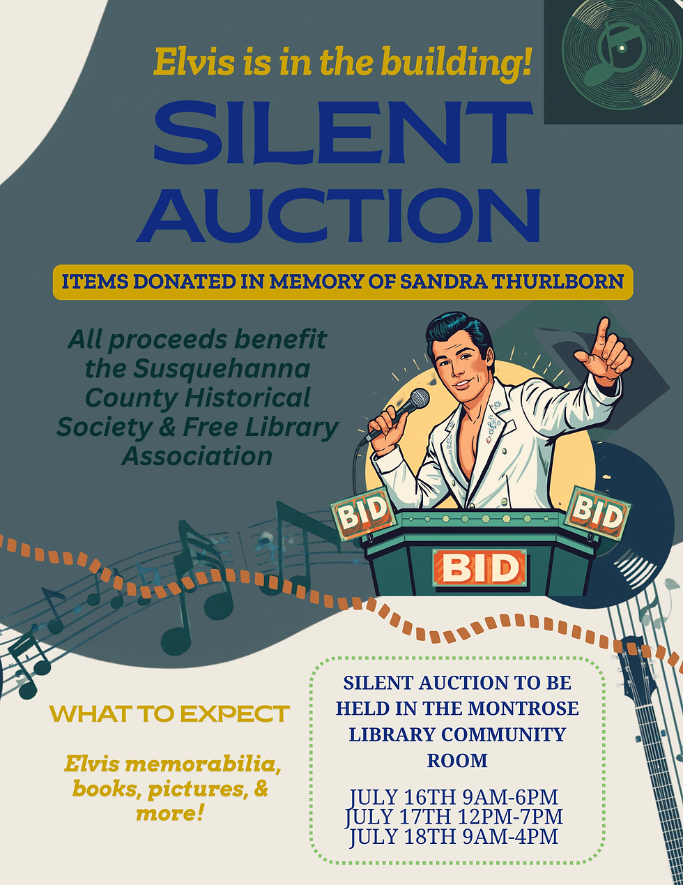 Elvis-Themed Silent Auction Flyer (Real Estate Flyer)