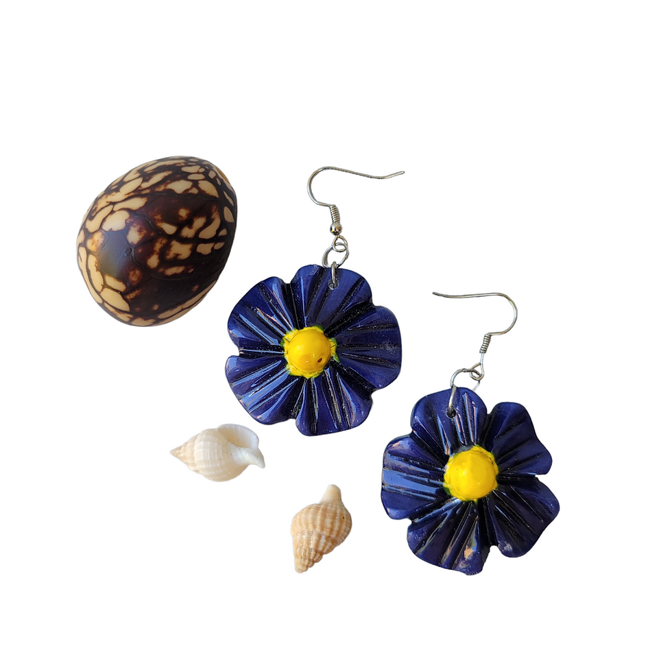 Thumbnail: Tropical rainforest flower bracelets tagua nut and acai seeds