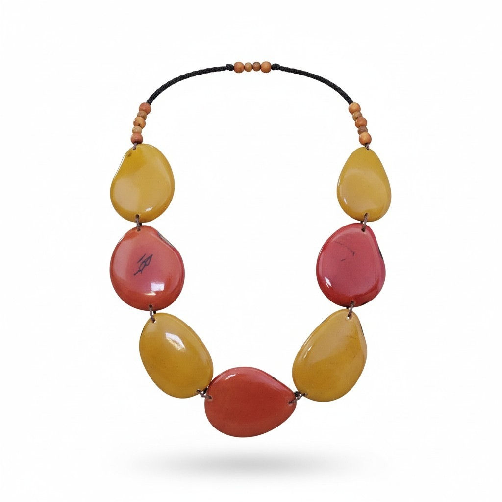 Desert sky tagua nut slices necklace