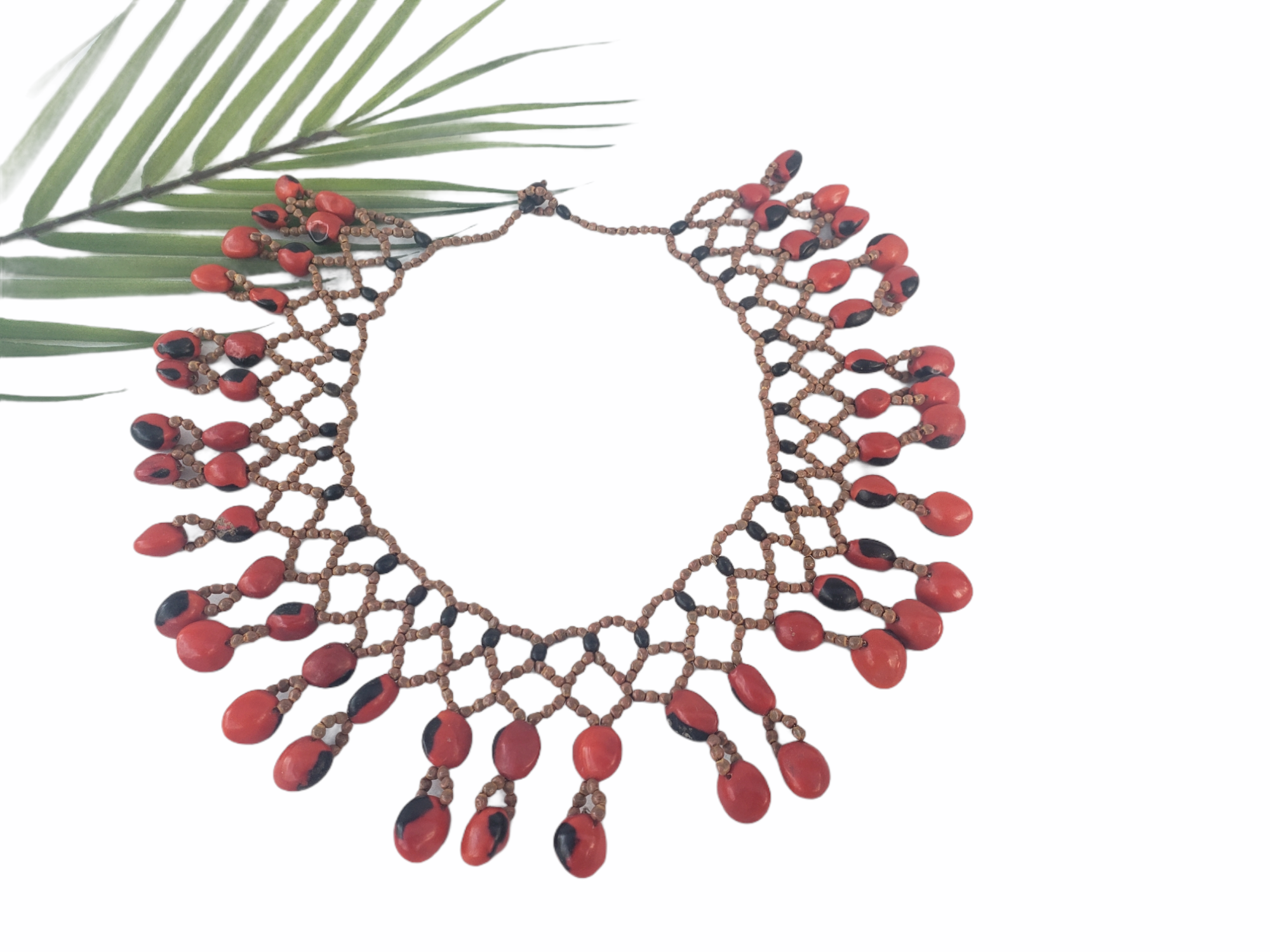 Cleopatra Tribal necklace/ Collar necklace/ Handmade necklace/ Seeded necklace/