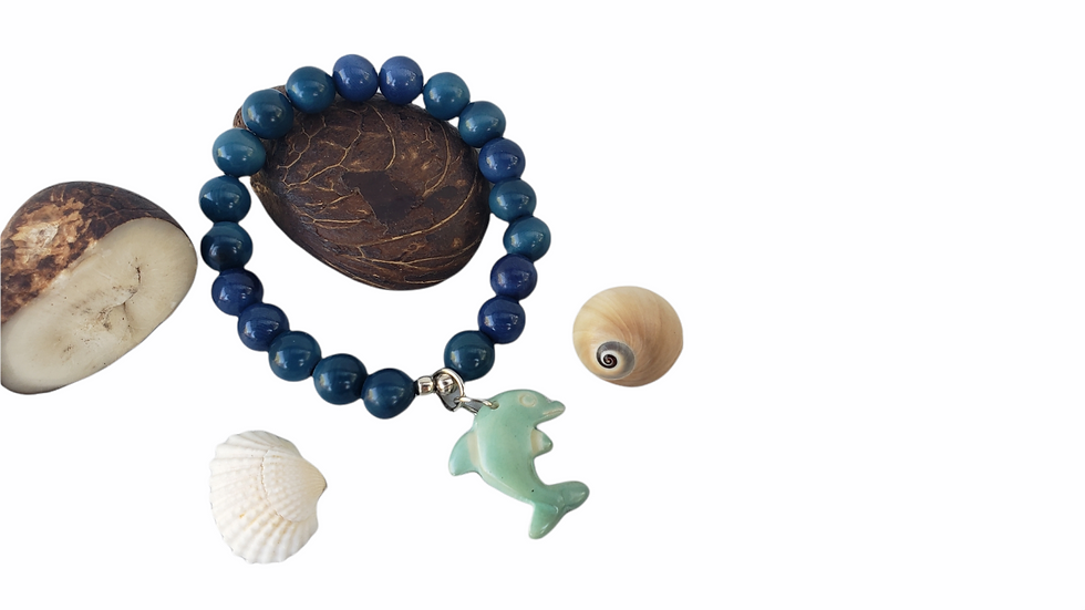 Thumbnail: Tagua Marine life inspired bracelets/ Turtle bracelet/Mermaid beach bracelets