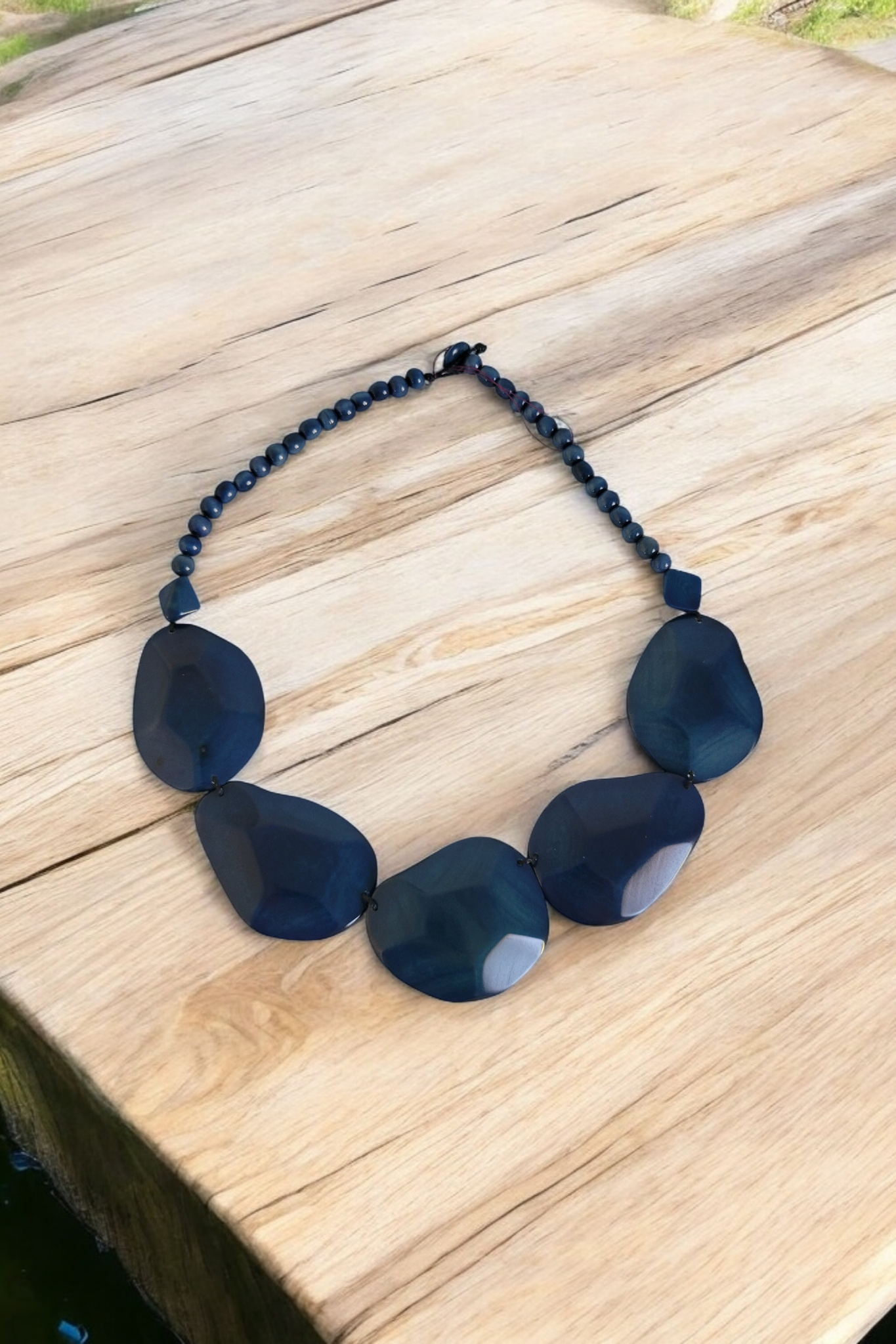Tagua statement big ovals tagua necklace