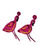 Thumbnail: Florida Flamingos oversized toquilla straw earrings
