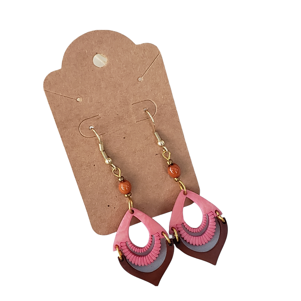 Thumbnail: Laser cut tagua minimalist earrings/Industrial Earrings/ Arrow head earrings/