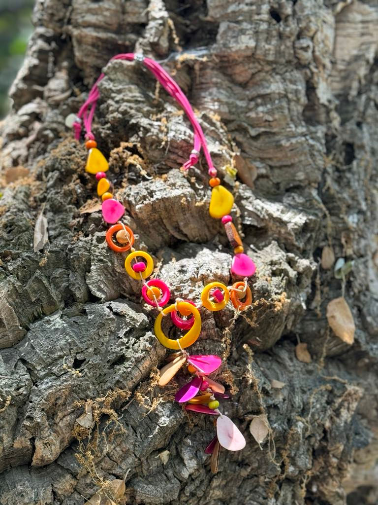 Thumbnail: Cali  tagua nut long necklace