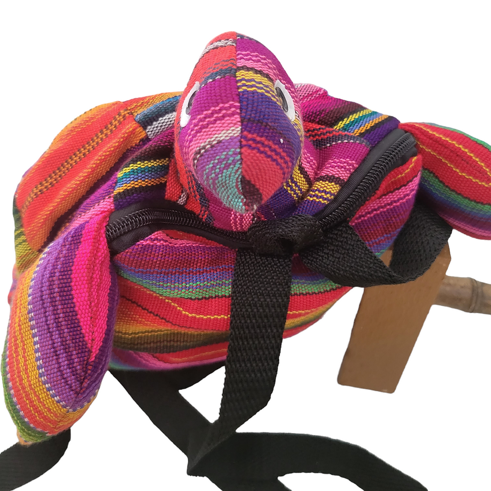 Thumbnail: Guatemalan kids backpack turtle multicolor